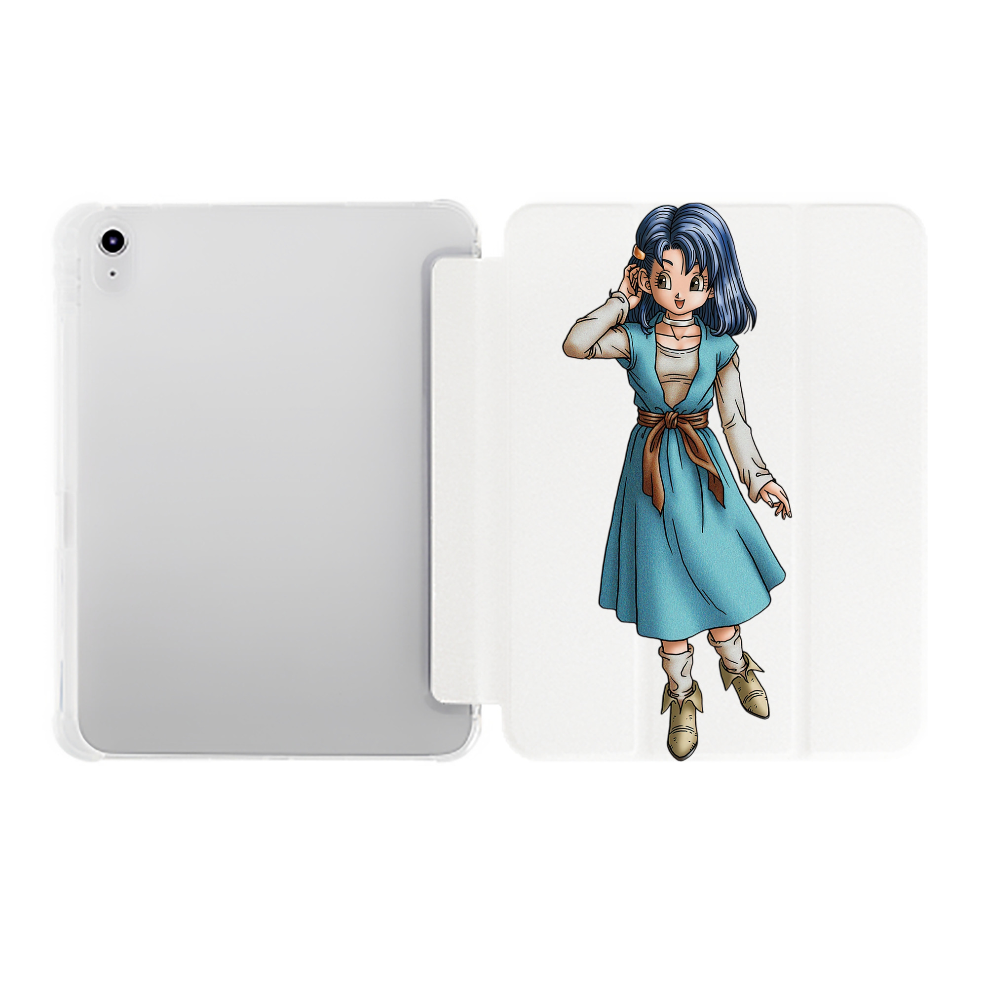 （画像用） ドラゴンクエスト Doragon Kuesuto Dragon Quest IPad ケース ペン収納付き 三つ折りスタンド PUレザー×シリコン 対応機種9.5/10.5/10.9インチ